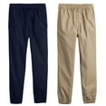 thumbnail image 2 of 2-Pack Boy's Slim Fitting Cotton Stretch Classic Twill Joggers, 2 of 3