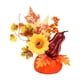 thumbnail image 2 of Adorno de hojas de arce y calabazas de Halloween para mesa de comedor, centro de mesa, decoración creativa de escritorio para cafetería, accesorio de Estilo B, 2 of 8
