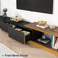 thumbnail image 6 of Blotout 82"-107" Extendable TV Stand with 3 Storage Drawers,Fits TVs up to 120 Inch,Modern Wooden Entertainment Center for Living room, Bedroom, 6 of 7