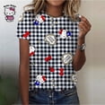thumbnail image 4 of Camiseta informal de manga corta a color para mujer, camisetas de cuello redondo estilo Harajuku, camisetas con estampado de dibujos animados de Hello Kitty, camisetas gráficas kawaii para mujer, 4 of 5