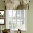 thumbnail image 5 of 2 Panels Brown Mountain Valance for Windows, Misty Forest Nature Woodland Pine Tree Landscape Light Filtering Kitchen Curtains, Rod Pocket Window Treatment Curtain Valances for Living Room, 60"x18", 5 of 9