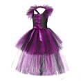 thumbnail image 4 of Byoo Toddler Girls' Maleficent Themed Dress Set Lace-Up High-Low Party Tulle Gown 4-Piece Fairy Outfit for Children, 4 of 6