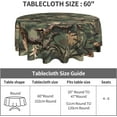 thumbnail image 4 of Hunting Camo Camouflage Army Waterproof Picnic Patio Party Round Table Cloth Cover Decorations Fabric 60 Inch Circular Tablecloth for 20-47 Inch Home Dining Room Kitchen Decor, 4 of 6