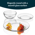 thumbnail image 4 of Libbey Round 12 Piece Glass Dinnerware Set, Stackable Glass Plate and Bowl Set w/Round Shape, Modern Plates and Bowls Sets for Gatherings, and Everyday Use, 4 of 6