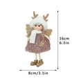 thumbnail image 3 of GadgetVLot 1 pcs Cute plush cloth foam Christmas antlers girl pendant home Christmas tree charm, 3 of 14