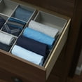 thumbnail image 3 of Household Essentials Organizer Tray, Accessory Organizer, Sturdy Drawer Organizer with Fabric Covering and Three Compartments, Grey, 3 of 12