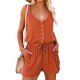 thumbnail image 1 of Mini mono de playa de verano para mujer, mono corto con botones para mujer, pantalones cortos ZefeiWu 8390615874991, 1 of 1