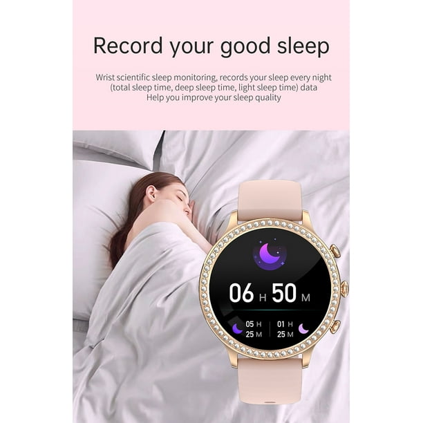 Relojes inteligentes para mujer contestar hacer llamadas reloj inteligente para telefonos monitor de actividad fisica impermeable de 1.32 pulgadas con control de voz ShuxiuWang 1327537005865 Walmart e...