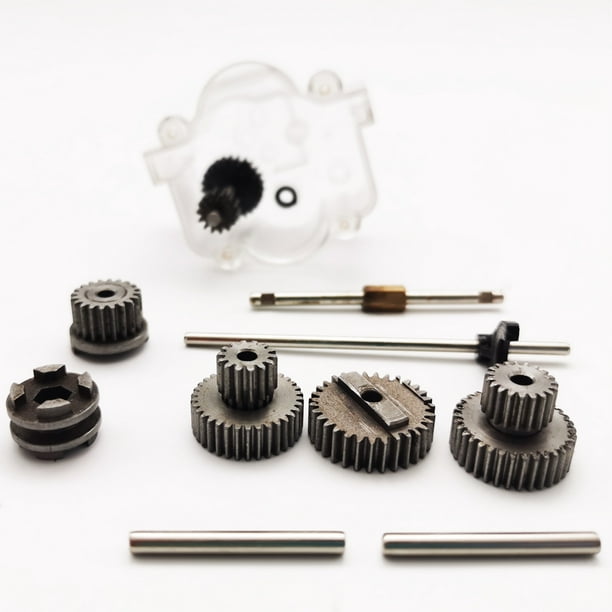 Amyove Wpl 1set Metal Gears With Gearbox Transmission Box 9g Servo For Speed Change Gear Box B24 B16 B36 C24 C34 C44 1/16 4wd 6wd Rc Car Specification