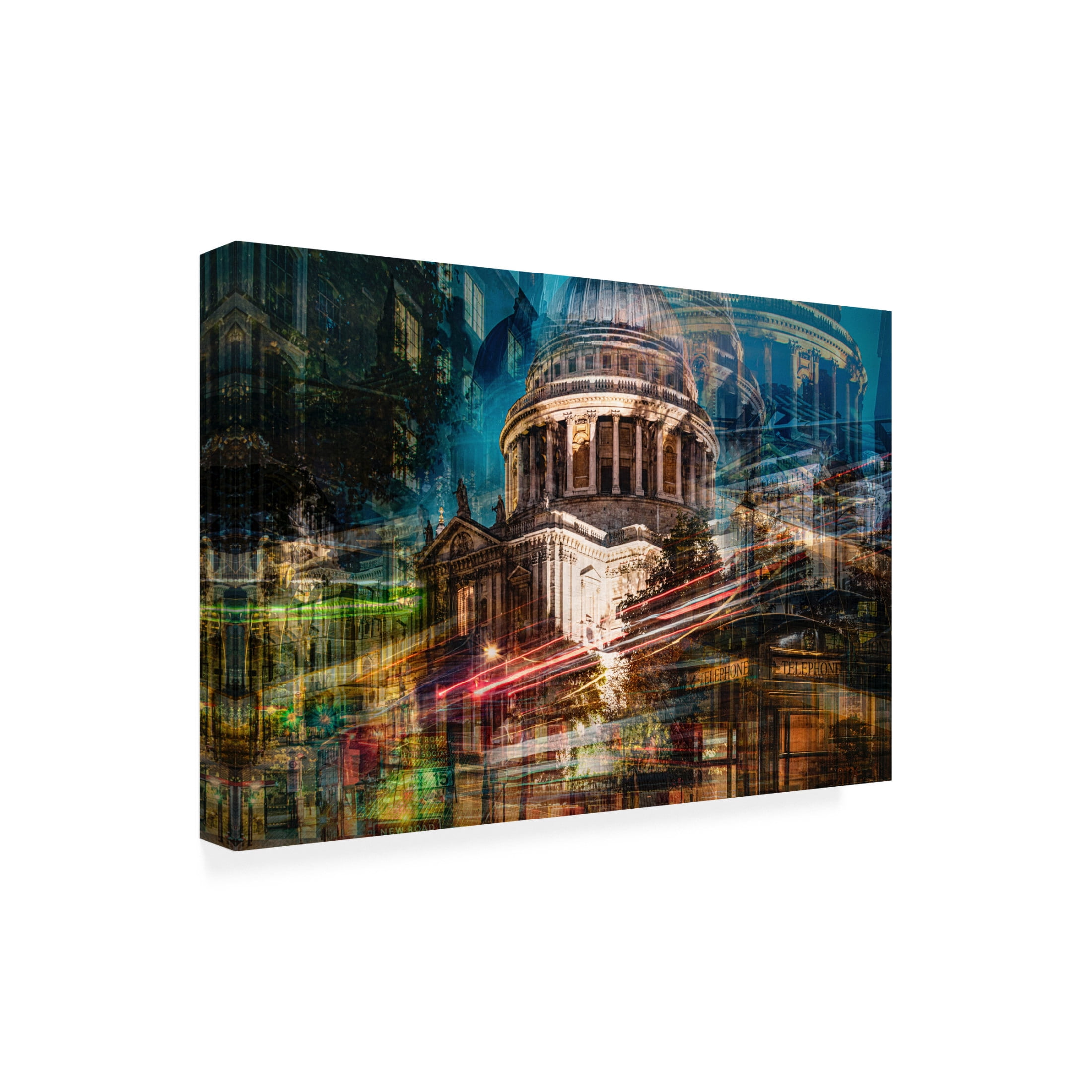 Trademark Fine Art Frank Scheil Night At St. Pauls Canvas Wall Art