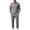 Dark Gray #43, variant on DORKASM Men's Linen 2 Piece Set Long Sleeve Shirt Pants Outfit Black M