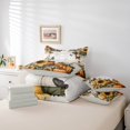 thumbnail image 5 of Manfei Orange Pumpkin Bedding Twin Size, Rustic Sunflower Bed Set, Fall Harvest Reversible Bedding Sets Twin Size, Lightweight Room Decorative, 7pcs, 5 of 7