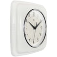 thumbnail image 3 of Infinity Instruments Retro Square White Wall Clock, 9.25", 3 of 5