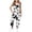 Black, variant on Girls Summer Long Jumpsuits Casual Tie Dye Gradient Print Sleeveless V Neck Spaghetti Strappy Rompers Loose Overall Pants with Big Pockets Kids Outfit Clothes Blue 7-8 Years