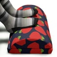 thumbnail image 3 of Fruits Foot Rest, Simplistic Apple Graphic Summer Forest Food on Dark Indigo Backdrop, Non-Slip Backing Adjustable Ergonomic Memory Foam Leg Support for Office, Vermilion and Lime Green, by Ambesonne, 3 of 5