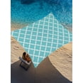 thumbnail image 2 of Sun Shade Sail 8'x10' Moroccan Pattern Rectangle Sun Shade Sails Canopy Waterproof Geometric Trellis Cyan Blue Outdoor Sunshades Sand UV Block Cover Shades Cloth for Patio Backyard Garden Deck Porch, 2 of 9