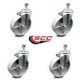 thumbnail image 2 of Semi Steel Swivel TS Caster Set of 4 w/5" Wheels & 10mm Stem-4 Swivel, 2 of 2