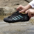 thumbnail image 3 of lnmuld Men Women Barefoot Shoes, Breathable Mesh Shoes for Water Yoga Fitness Hiking Color:Blue,Size:11, 3 of 5