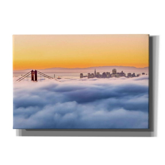 Epic Graffiti 'Morning Fog' by Ann Gordon, Giclee Canvas Wall Art, 26"x18"