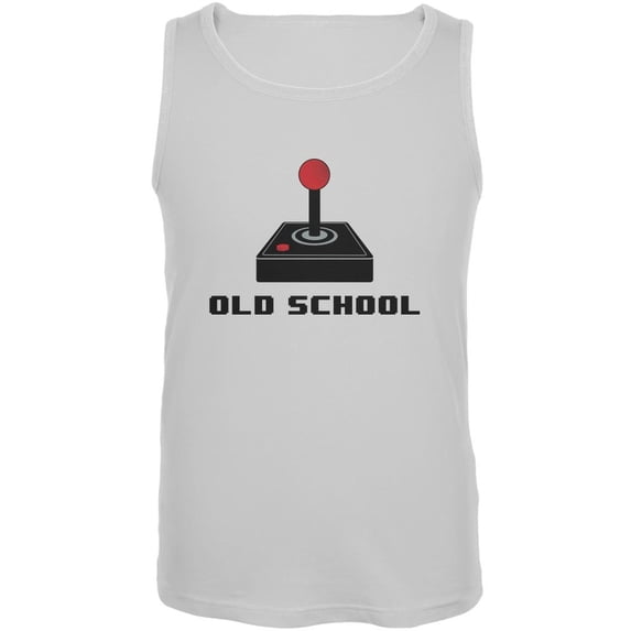 Old School Joystick White Adult Tank Top - X-Large