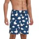 thumbnail image 2 of Balery Cute Goose On Blue Sky Pantalones cortos de pijama de punto de algodón para hombre con cinturilla y bolsillos-Medium, 2 of 6