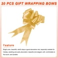 thumbnail image 4 of Large Pull Bow Big Gift Wrapping Bows Ribbon for Wedding Car Baskets Presents Christmas Bow Gold-6 Inch, 4 of 6