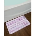 thumbnail image 2 of Watercolor Bath Mat, Tribal Triangle Motifs Ethnic Design Hand Drawn Borders Aztec Native, Non-Slip Plush Mat Bathroom Kitchen Laundry Room Decor, 29.5 X 17.5 Inches, Violet Lilac White, Ambesonne, 2 of 2