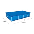 thumbnail image 4 of stanreset Rectangle Pool Cover Multifunctional for above 304cmx205cm Ground Pool Pool Cover Family Blue 264x174cm, 4 of 6