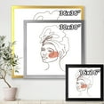 thumbnail image 4 of Designart 'One Line Portrait of Afro American Woman III' Modern Framed Art Print, 4 of 4