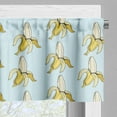 thumbnail image 5 of Ambesonne Fruit Valance & Curtain, Pastel Design Banana Images, 55"x36", Pale Blue Yellow and Cream, 5 of 7
