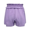 thumbnail image 6 of QATAINLAV Womens Casual Shorts Fashion High Waisted Pleated Gauze Summer Shorts Cute Comfy Beach Shorts with Pockets with Pockets Lounge Wear Purple M Gifts for Girls, 6 of 8