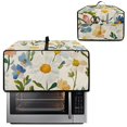 thumbnail image 2 of ZIATUBLES Daisy Flower Print Convection Toaster Oven Cover Dust-proof Kitchen Appliance Cover Case with Side Pocke and Top Handle, 18.5" x 14.5" x 9", 2 of 8
