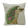 Hedgehog Cotton Linen Square Shaped Decorative Pillow Cover Pillowcase Pillowslip 45*45cm