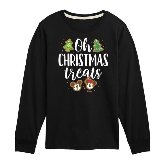 Disney - Mickey and Minnie Oh Christmas Treats - Toddler & Youth Long Sleeve Graphic T-Shirt