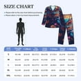 thumbnail image 4 of Lsque Colorful Feather Owl Pattern Long Sleeve Pajama Set for Men - Soft 2-Piece Sleepwear and Loungewear Set with Pockets, Comfy Nightwear-XX-Large, 4 of 7