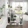 thumbnail image 6 of Ada Home Decor Briscoe 4 Tier Open Shelf Bookcase Modern Geometric Book Shelves, White, 6 of 11