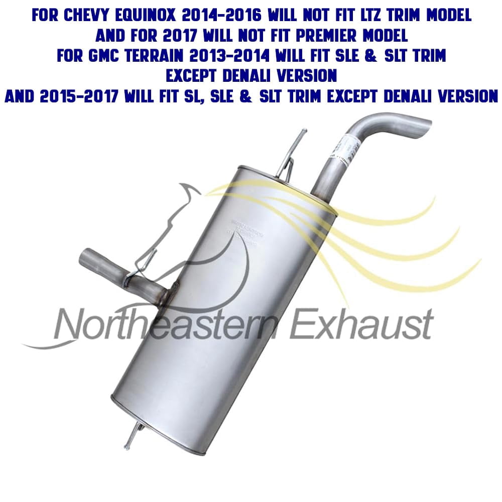 Northeastern Exhaust Catalytic Converter, Intermediate Pipe & Muffler Fits 2010-2017 Chevy Equinox & GMC Terrain 2.4L - Direct Fit EPA-Approved | Stainless Steel