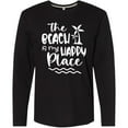 thumbnail image 3 of Inktastic Spring Break the Beach is My Happy Place Long Sleeve T-Shirt, 3 of 5