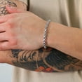 thumbnail image 3 of Nuragold 10K Real White Gold Rope Diamond Cut Chain Bracelet 7"-9" (2mm-5mm) Italian Jewelry for Men & Women, 3 of 16
