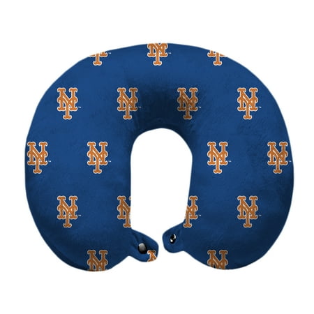 New York Mets Polyester-Fill Travel Pillow - Blue - No