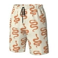 thumbnail image 5 of Kdxio Hand Drawn Snake Pattern Mens Casual Shorts - Drawstring Summer Beach Sports Shorts for Men, 5 of 9