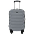 Wrangler 4 Piece Rolling Hardside Luggage Set, Sharkskin