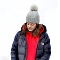 thumbnail image 4 of ¡Compra Inteligente!, Gorro de punto elástico acanalado para proteger el cabello Protege el peinado con un gorro de punto de satén elástico que es suelto y cálido Akmoler, 4 of 6