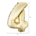thumbnail image 3 of (6 pack) 16" Gold Number 4 Foil Balloon, by Way To Celebrate, 3 of 6