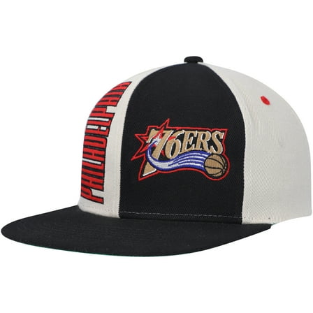 Men's Mitchell & Ness Cream Philadelphia 76ers Hardwood Classics Pop Snapback Hat