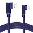 thumbnail image 3 of Double Elbow USB Cable 2A Sync Android/IOS Double Data Nylon Woven TPE High Speed Charging Cable for Android/IOS/Type-C, 3 of 6