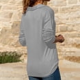 thumbnail image 4 of Womens Half Zip Pullover T Shirts Quarter Zip Up Polo Sweatshirt 2026 Trendy Crewneck Long Sleeve Basic Collared Tops, 4 of 7