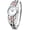 Pink, variant on Women’s Cuff Bangle Watch With Elegant Silver Bracelet, Flower Design Dial, Fashion Jewelry Timepiece