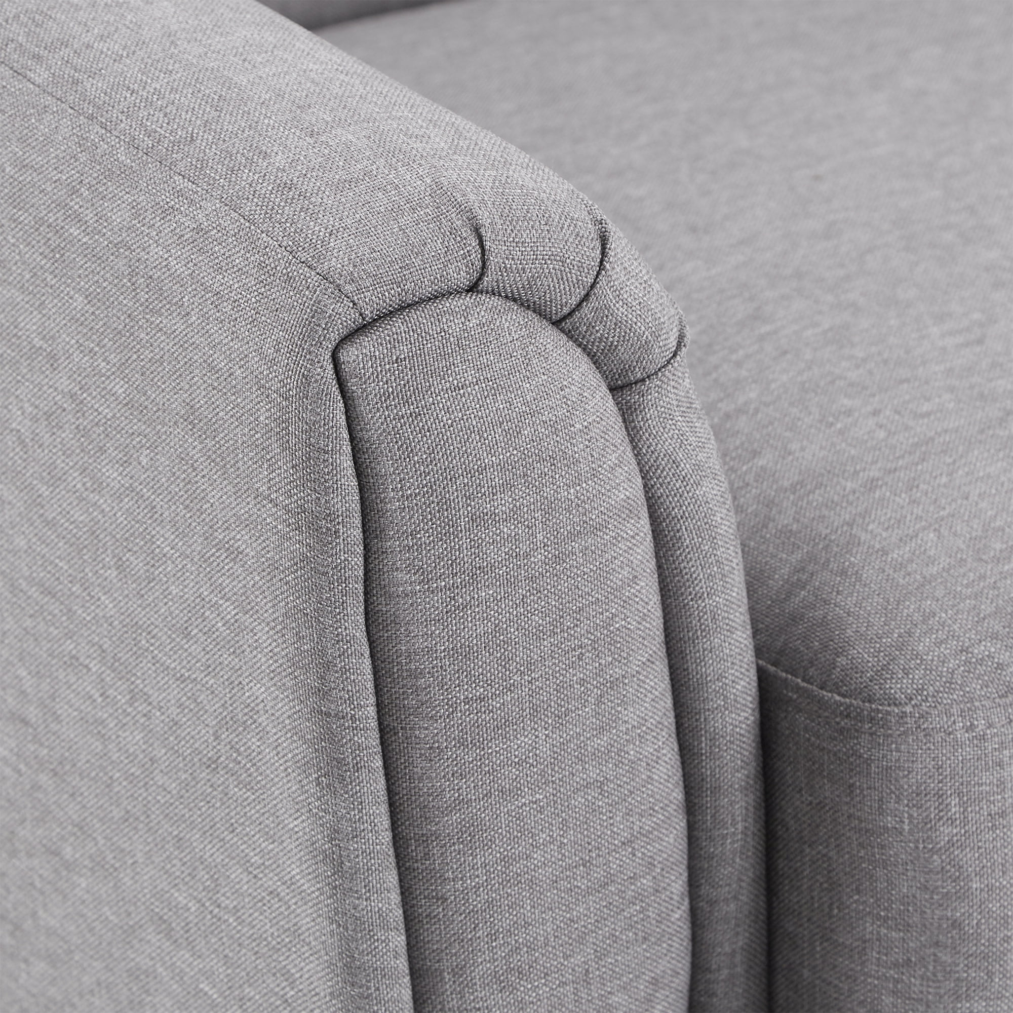 Weston Home Tribeca Modern Accent Chair, Grey Linen