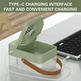 thumbnail image 4 of YiBai Humidifying Double Spray Desktop Fan Charging Plus Remote Control Fan Summer Folding Fan Charging Plus Remote Control 1200Ah, Army Green #N.3495, 4 of 6